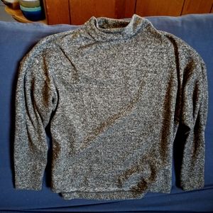Mock Neck Uniqlo Sweater in Dark Grey